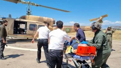 انتقال هوایی کودک ۴ ساله مصدوم از عجب‌شیر به تبریز